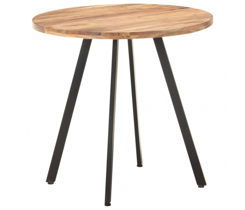 vidaXL virtuves galds, 80 cm, akācijas masīvkoks