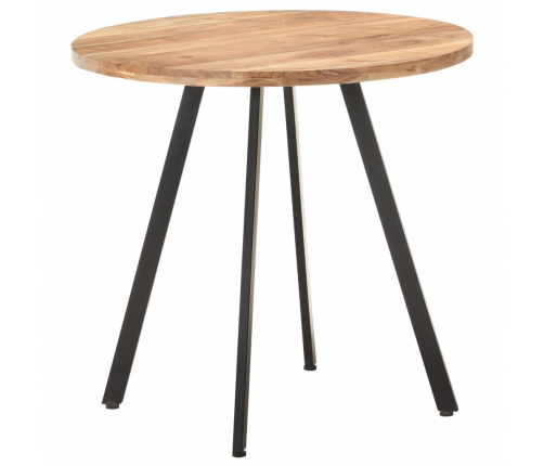 vidaXL virtuves galds, 80 cm, akācijas masīvkoks