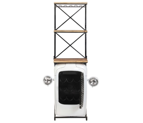 Vīna Plaukts Ar Traktora Detaļām, 49X31X172 Cm, Mango Koks Vidaxl