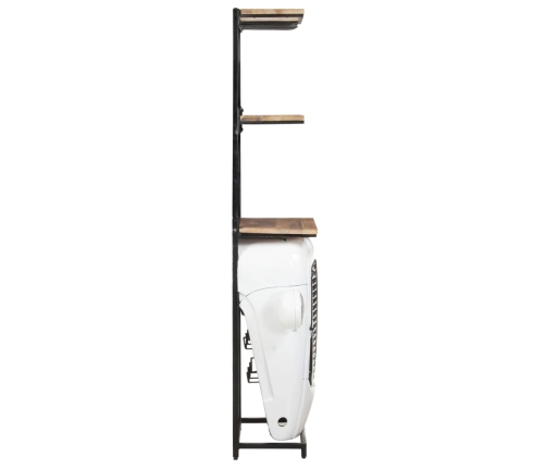 Vīna Plaukts Ar Traktora Detaļām, 49X31X172 Cm, Mango Koks Vidaxl