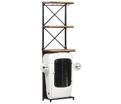 Vīna Plaukts Ar Traktora Detaļām, 49X31X172 Cm, Mango Koks Vidaxl