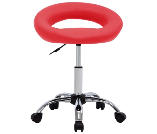 vidaXL grozāms darba krēsls, sarkana mākslīgā āda