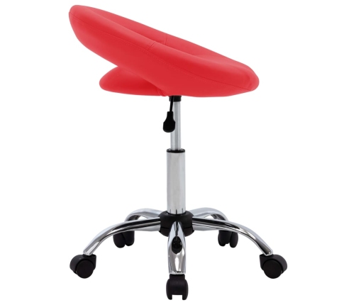 vidaXL grozāms darba krēsls, sarkana mākslīgā āda