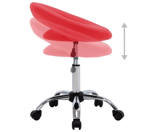 vidaXL grozāms darba krēsls, sarkana mākslīgā āda
