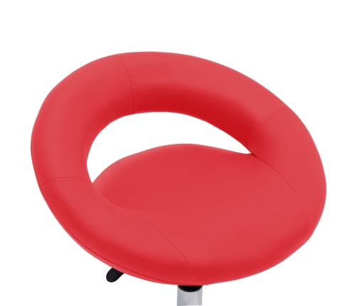 vidaXL grozāms darba krēsls, sarkana mākslīgā āda