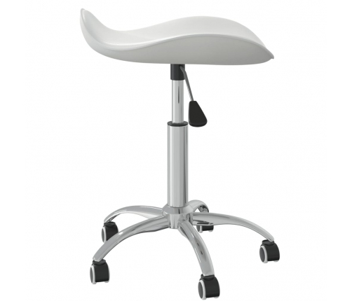 vidaXL salona krēsls, balta mākslīgā āda