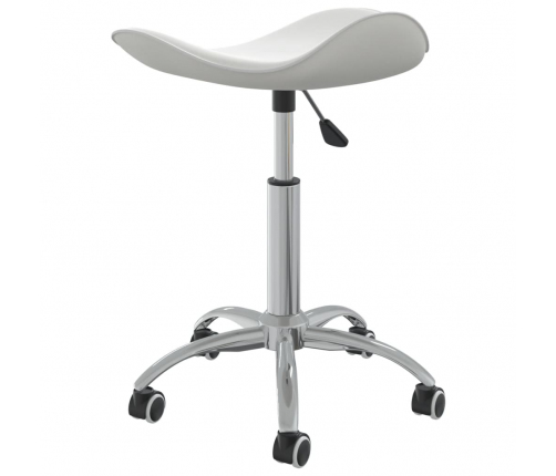 vidaXL salona krēsls, balta mākslīgā āda