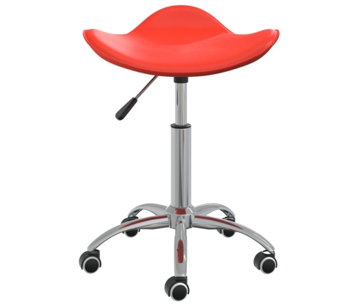 vidaXL salona krēsls, sarkana mākslīgā āda