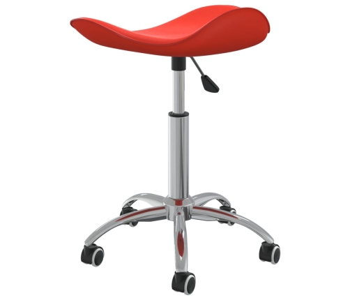 vidaXL salona krēsls, sarkana mākslīgā āda