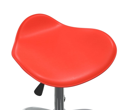 vidaXL salona krēsls, sarkana mākslīgā āda