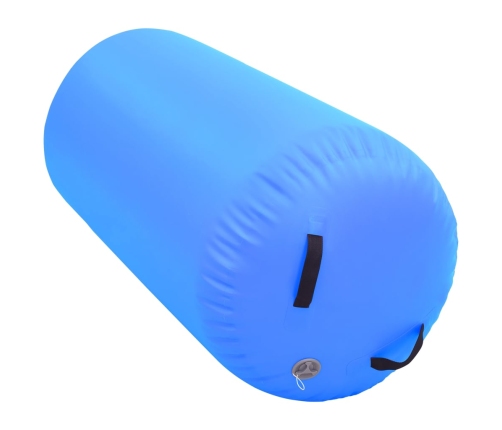 vidaXL piepūšams vingrošanas rullis ar pumpi, 120x90 cm, zils PVC