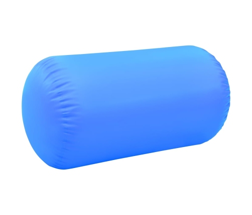 vidaXL piepūšams vingrošanas rullis ar pumpi, 120x90 cm, zils PVC