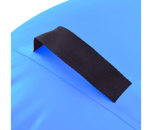 vidaXL piepūšams vingrošanas rullis ar pumpi, 120x90 cm, zils PVC