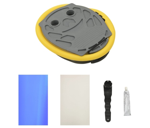 vidaXL piepūšams vingrošanas rullis ar pumpi, 120x90 cm, zils PVC