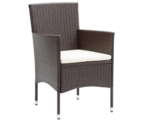 vidaXL dārza krēsli, 2 gab., PE rotangpalma, brūni