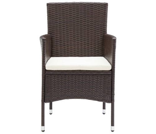 vidaXL dārza krēsli, 2 gab., PE rotangpalma, brūni