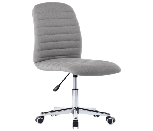 vidaXL virtuves krēsli, 4 gab., gaiši pelēks audums