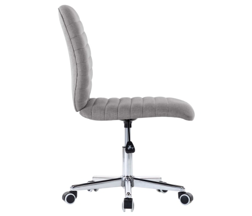 vidaXL virtuves krēsli, 4 gab., gaiši pelēks audums