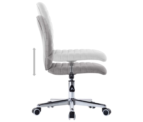 vidaXL virtuves krēsli, 4 gab., gaiši pelēks audums