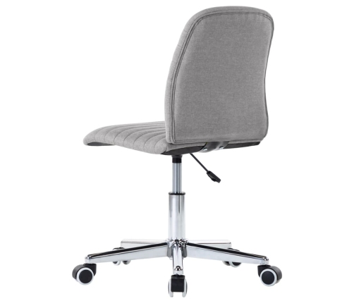 vidaXL virtuves krēsli, 4 gab., gaiši pelēks audums