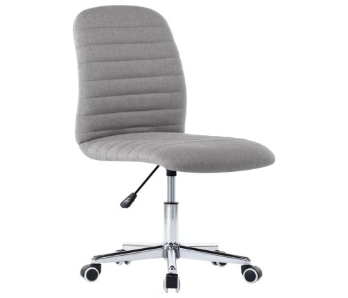 vidaXL virtuves krēsli, 6 gab., gaiši pelēks audums