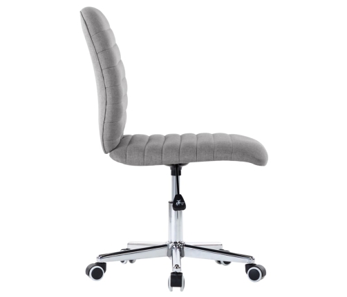 vidaXL virtuves krēsli, 6 gab., gaiši pelēks audums