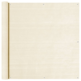 vidaXL balkona aizslietnis, 120x300 cm, krēmkrāsas HDPE