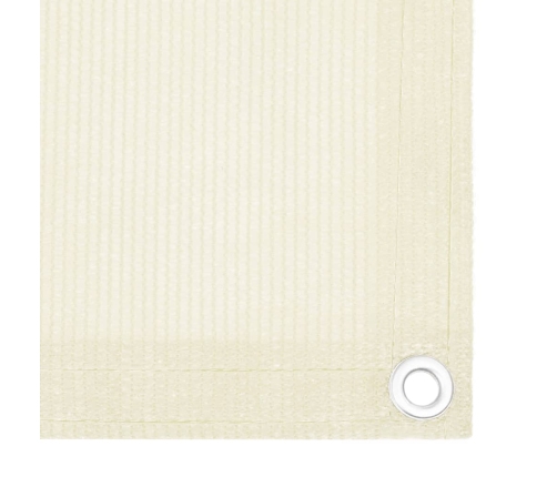 vidaXL balkona aizslietnis, 120x300 cm, krēmkrāsas HDPE