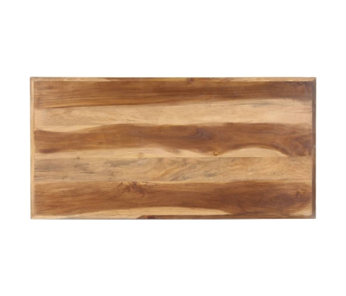 vidaXL virtuves galds, 120x60x75 cm, masīvkoks ar medus apdari