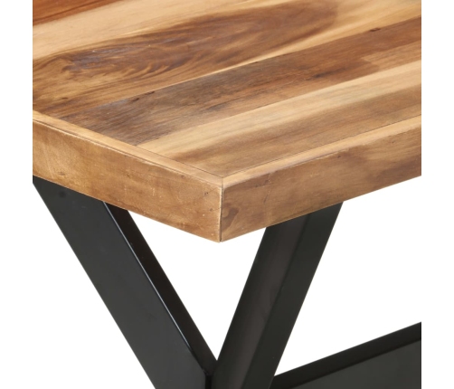 vidaXL virtuves galds, 140x70x75 cm, masīvkoks ar medus apdari