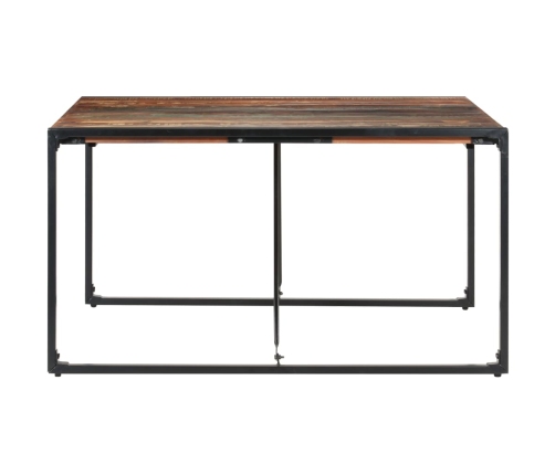 vidaXL virtuves galds, 140x140x75 cm, pārstrādāts masīvkoks