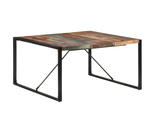 vidaXL virtuves galds, 140x140x75 cm, pārstrādāts masīvkoks