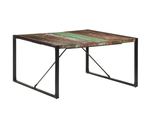 vidaXL virtuves galds, 140x140x75 cm, pārstrādāts masīvkoks