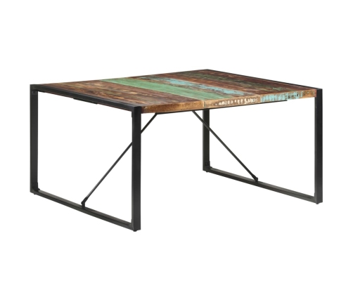 vidaXL virtuves galds, 140x140x75 cm, pārstrādāts masīvkoks