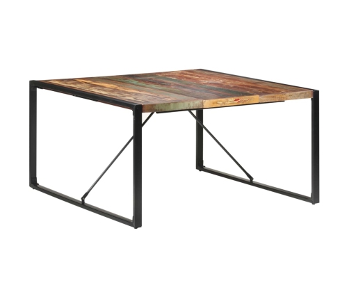 vidaXL virtuves galds, 140x140x75 cm, pārstrādāts masīvkoks