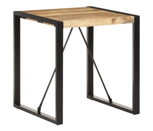 vidaXL virtuves galds, 70x70x75 cm, neapstrādāts mango masīvkoks