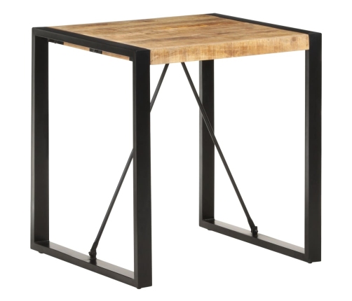 vidaXL virtuves galds, 70x70x75 cm, neapstrādāts mango masīvkoks