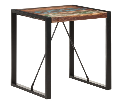 vidaXL virtuves galds, 70x70x75 cm, pārstrādāts masīvkoks