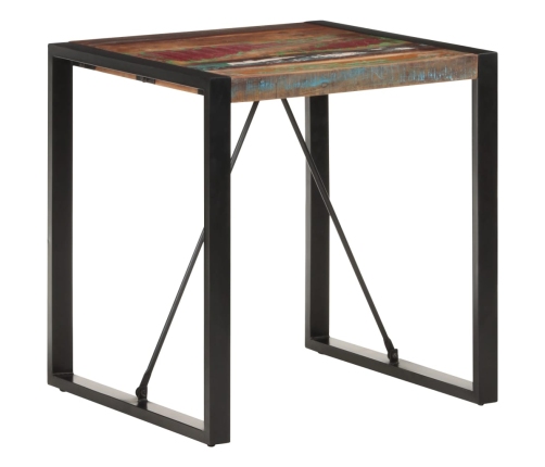 vidaXL virtuves galds, 70x70x75 cm, pārstrādāts masīvkoks