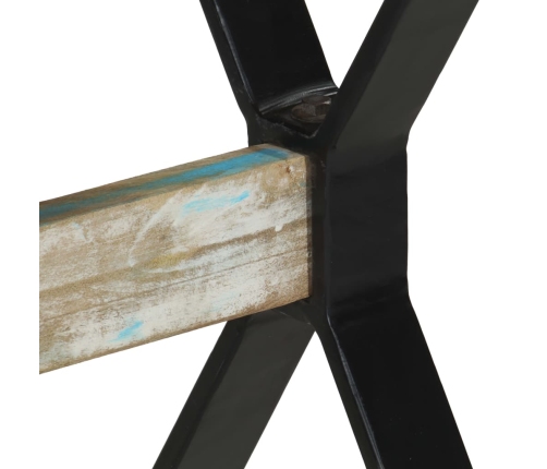 vidaXL virtuves galds, 120x60x76 cm, pārstrādāts masīvkoks