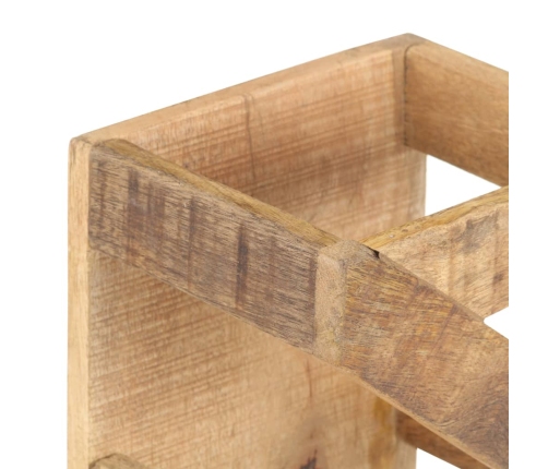 vidaXL vīna pudeļu plaukts 5 pudelēm, mango masīvkoks