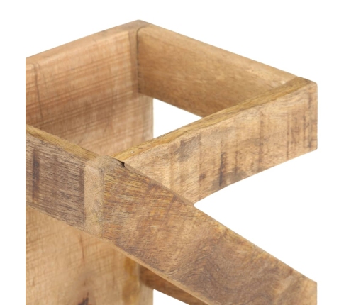 vidaXL vīna pudeļu plaukts 5 pudelēm, mango masīvkoks