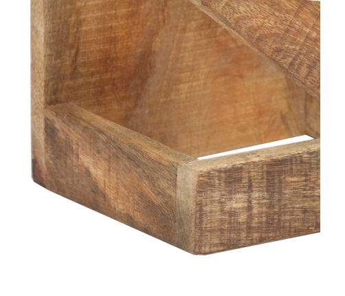 vidaXL vīna pudeļu plaukts 5 pudelēm, mango masīvkoks