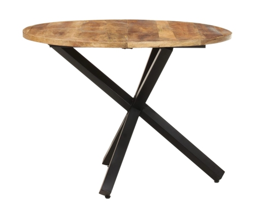 vidaXL virtuves galds, apaļš, 100x100x75 cm, neapstrādāts mango koks