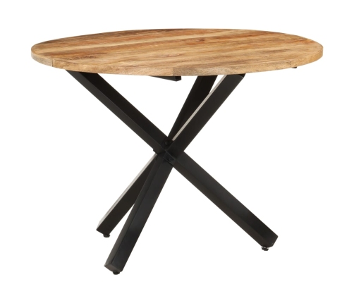 vidaXL virtuves galds, apaļš, 100x100x75 cm, neapstrādāts mango koks