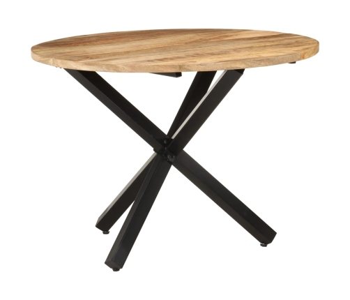 vidaXL virtuves galds, apaļš, 100x100x75 cm, neapstrādāts mango koks