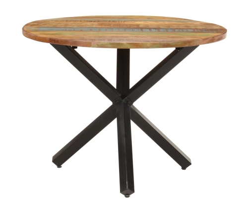 vidaXL virtuves galds, apaļš, 100x100x75 cm, pārstrādāts masīvkoks