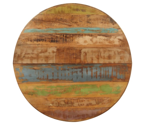 vidaXL virtuves galds, apaļš, 100x100x75 cm, pārstrādāts masīvkoks