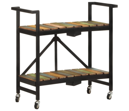 vidaXL virtuves ratiņi, 87x36x81 cm, pārstrādāts masīvkoks