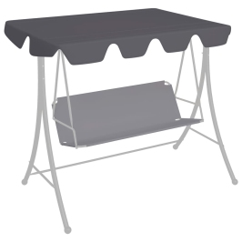 Dārza Šūpoļu Rezerves Jumtiņš, Pelēks, 150/130X105/70 Cm Vidaxl